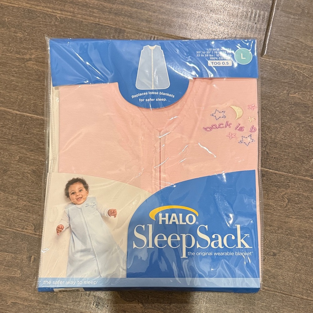 Brand New.  Halo Sleepsack.  Pink. TOG 0.5.  Size Large.
